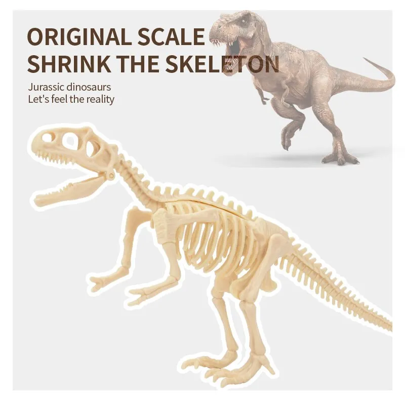 1pcs Children Fossil Excavation Dinosaur Egg Set Jurassic Animal DIY Dinosaur Skeleton Fossil Assembly Model Toy Set