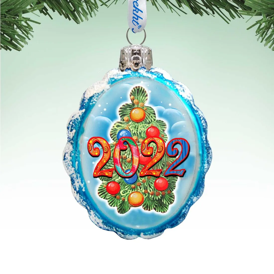 2023 Dated Mercury Glass Ornament by G DeBrekht - Christmas Decor - 773017-D23