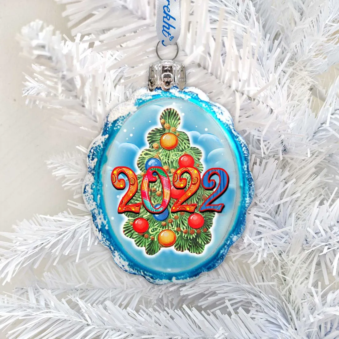 2023 Dated Mercury Glass Ornament by G DeBrekht - Christmas Decor - 773017-D23