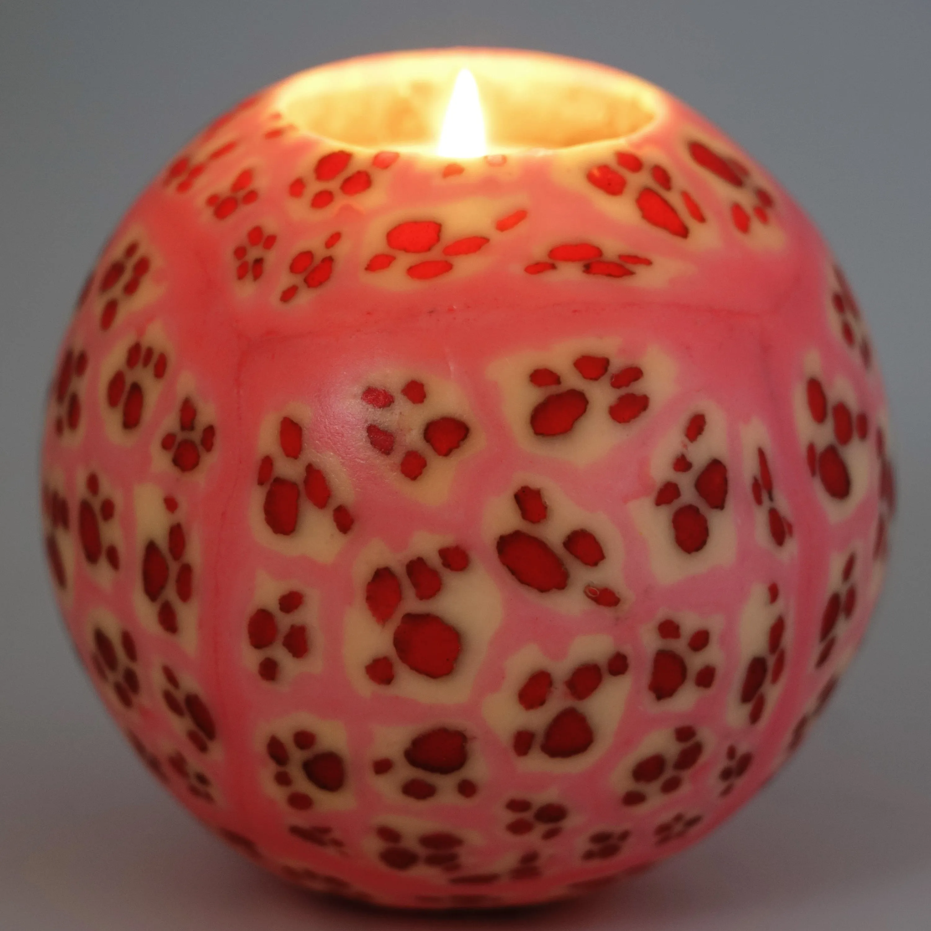 3 Pack Pink Paws Handmade Candle Assortment for Home Décor