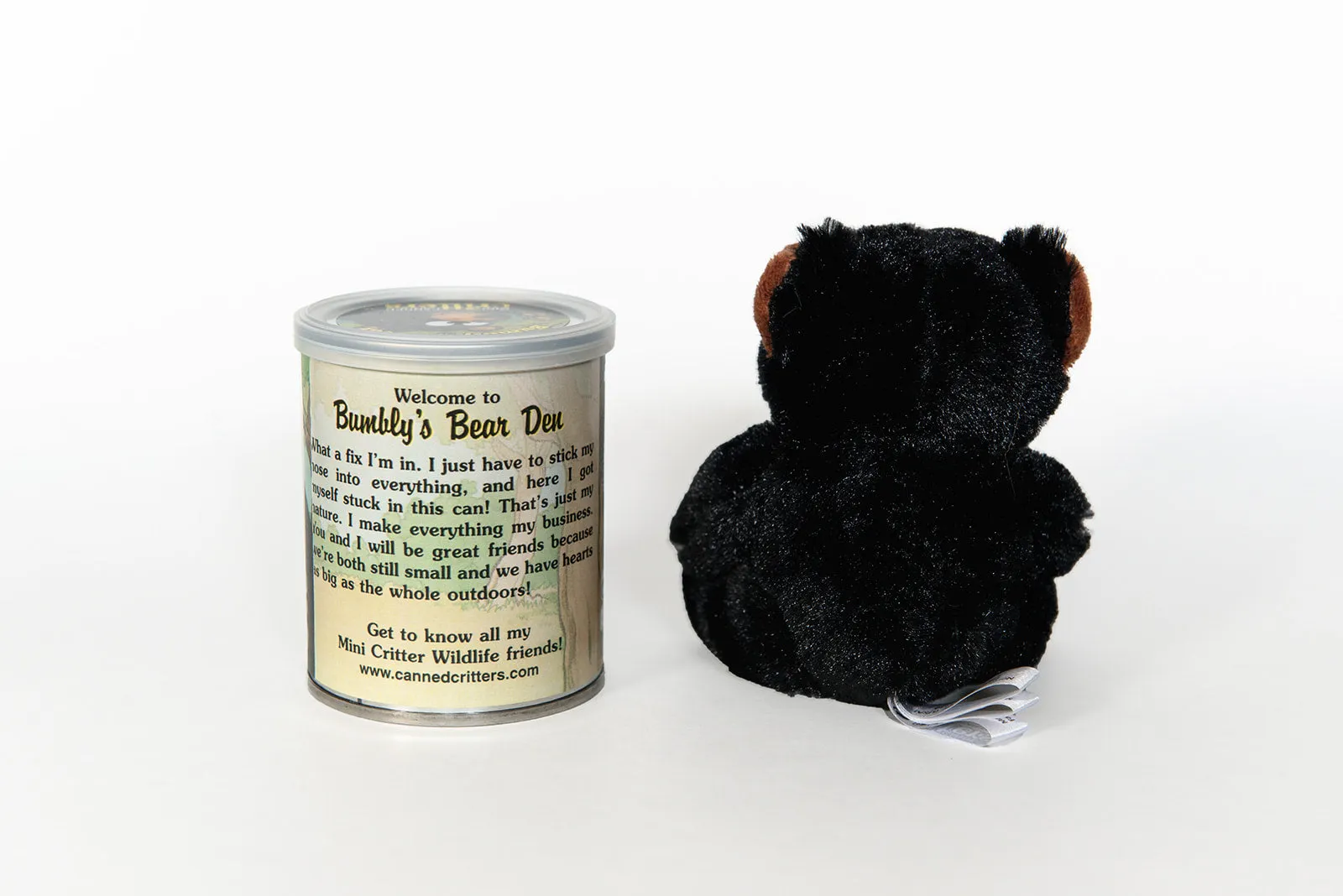 4" Mini Canned Black Bear