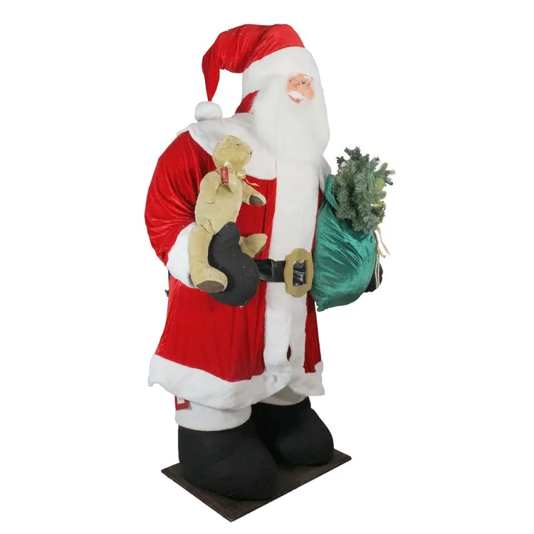 8' Red and White Musical Inflatable Santa Claus LED Lighted Christmas Figurine