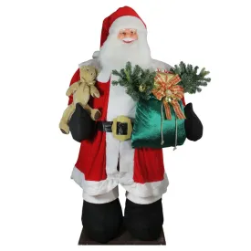 8' Red and White Musical Inflatable Santa Claus LED Lighted Christmas Figurine