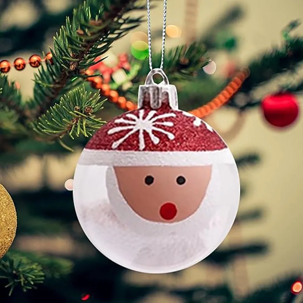 9 pcs Red Santa theme Christmas Ball Tree ornaments XMAS Decoration Set