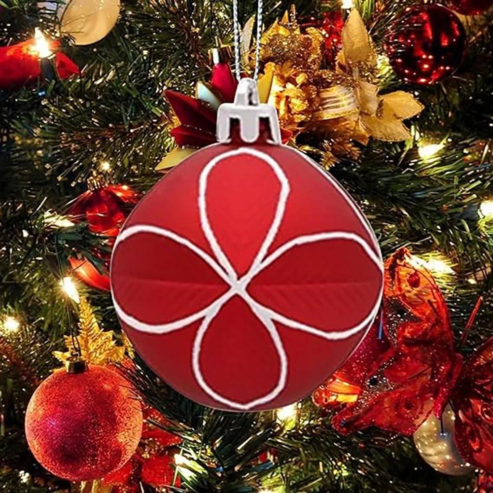 9 pcs Red Santa theme Christmas Ball Tree ornaments XMAS Decoration Set