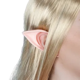 Adults Elf Pixie Fairy Ears Pointed Soft Pink Latex Fancy Dress