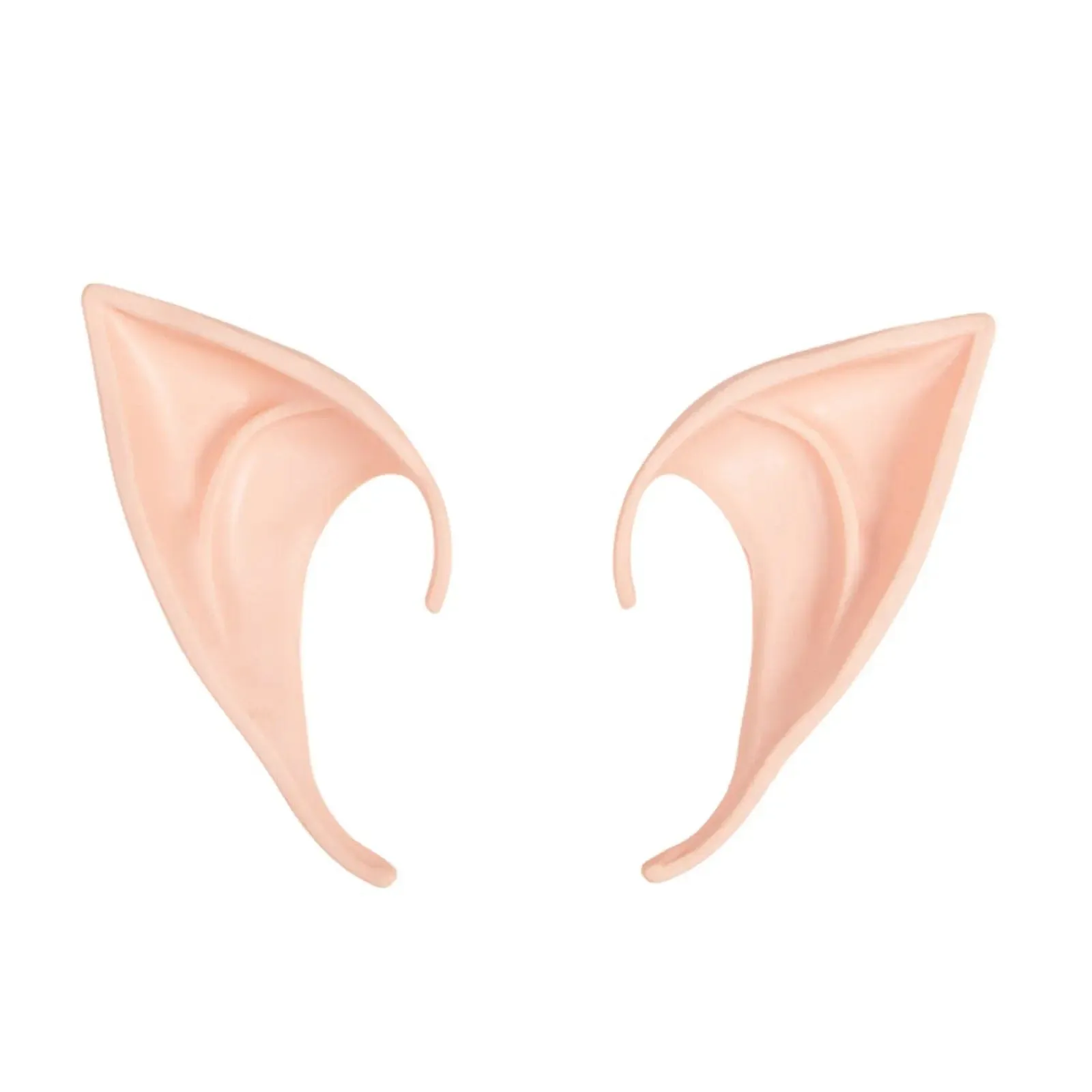 Adults Elf Pixie Fairy Ears Pointed Soft Pink Latex Fancy Dress