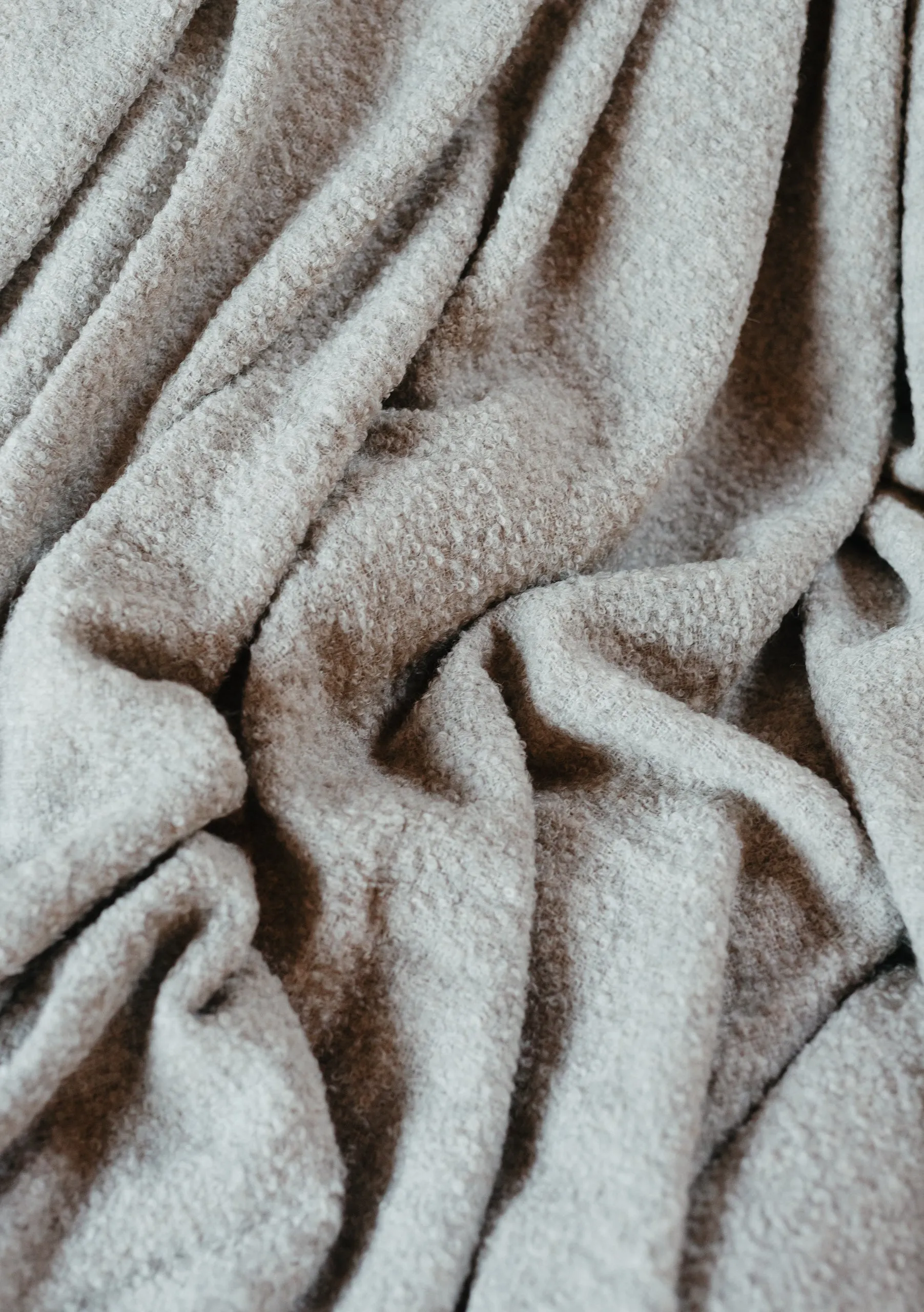 Alpaca Oversized Scarf in Light Grey Melange