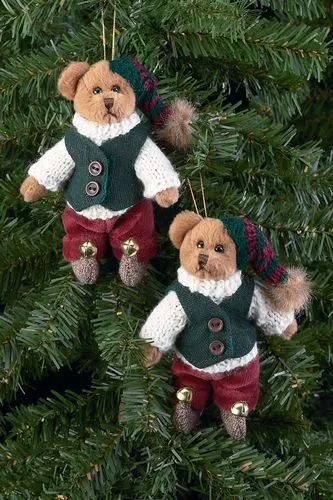 Bearington - Willie Evergrow Miniature Christmas Plush Bear 4.5 Inches and Retired