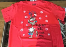 Blend Red Christmas Reindeer Tee Shirt