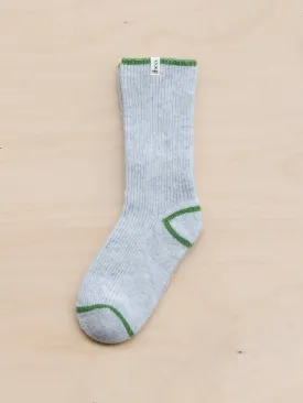 Cashmere and merino tipped socks in grey