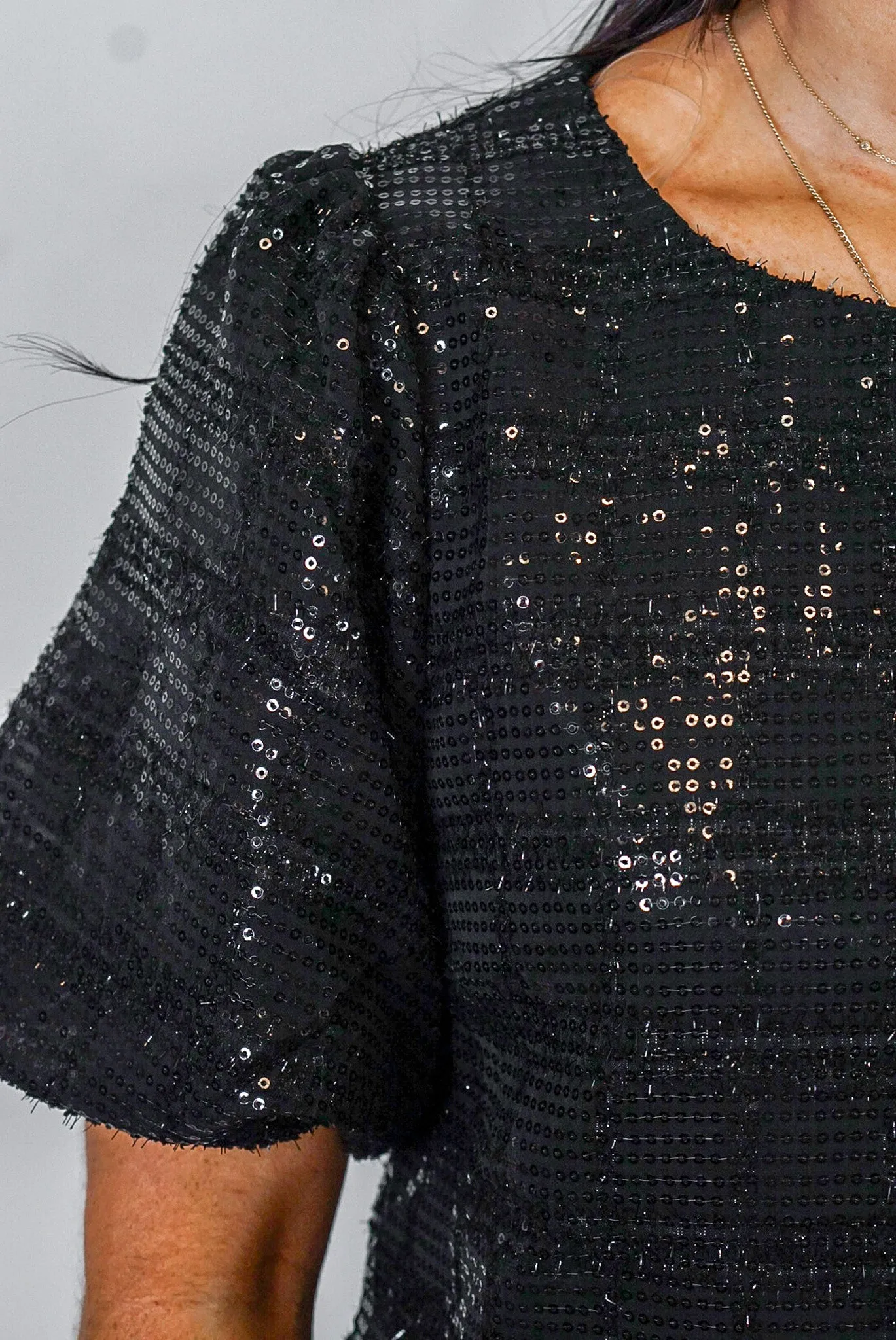 Chasing Midnight Black Sequin Dress