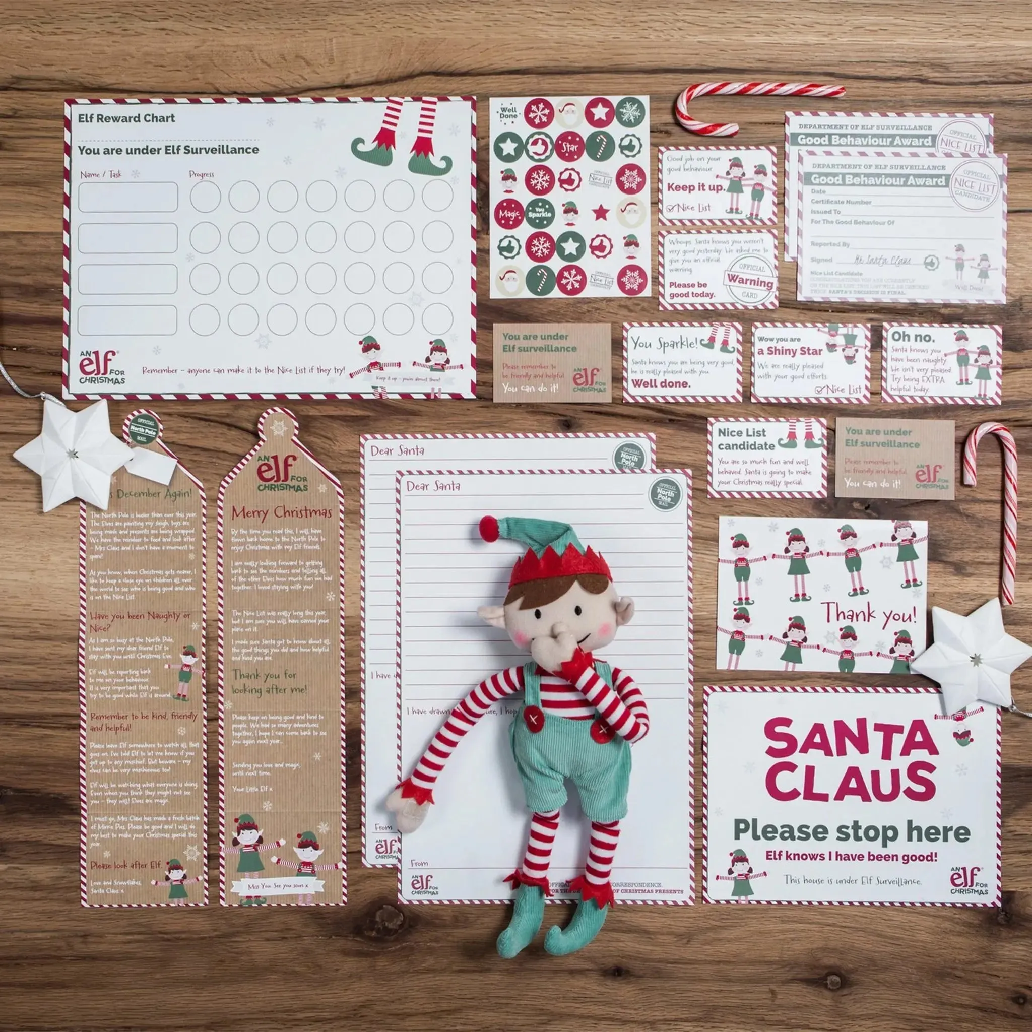 Christmas Boy Elf Toy & Magical Reward Kit