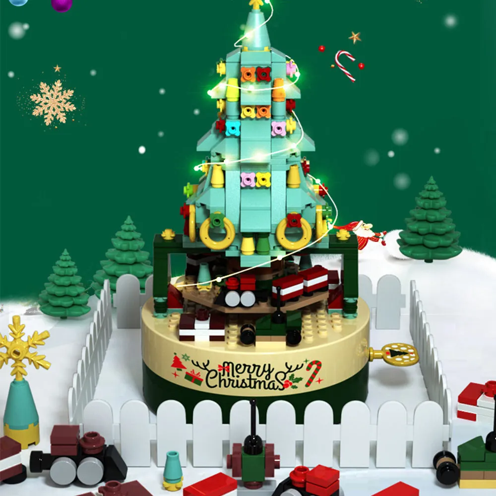 Christmas Tree DIY Building Block Music Box Toy Gift For Kids, TO0014