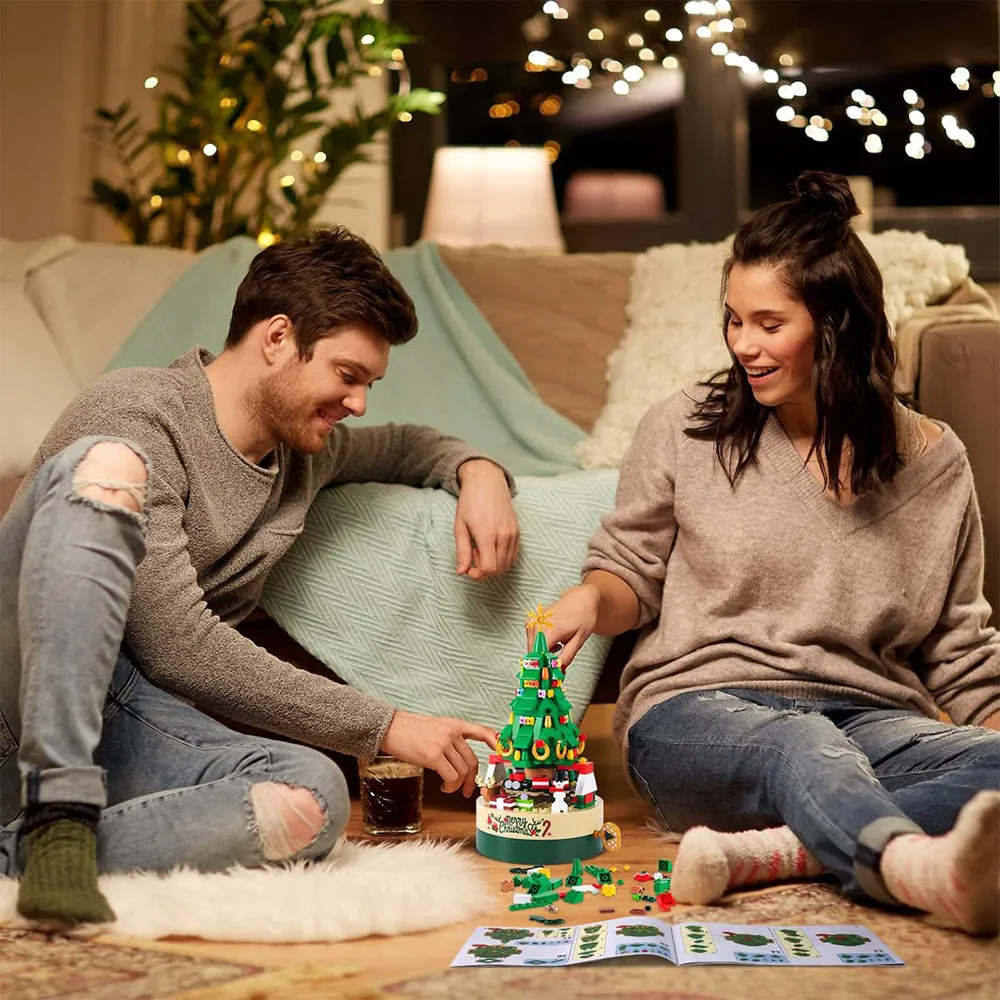 Christmas Tree DIY Building Block Music Box Toy Gift For Kids, TO0014