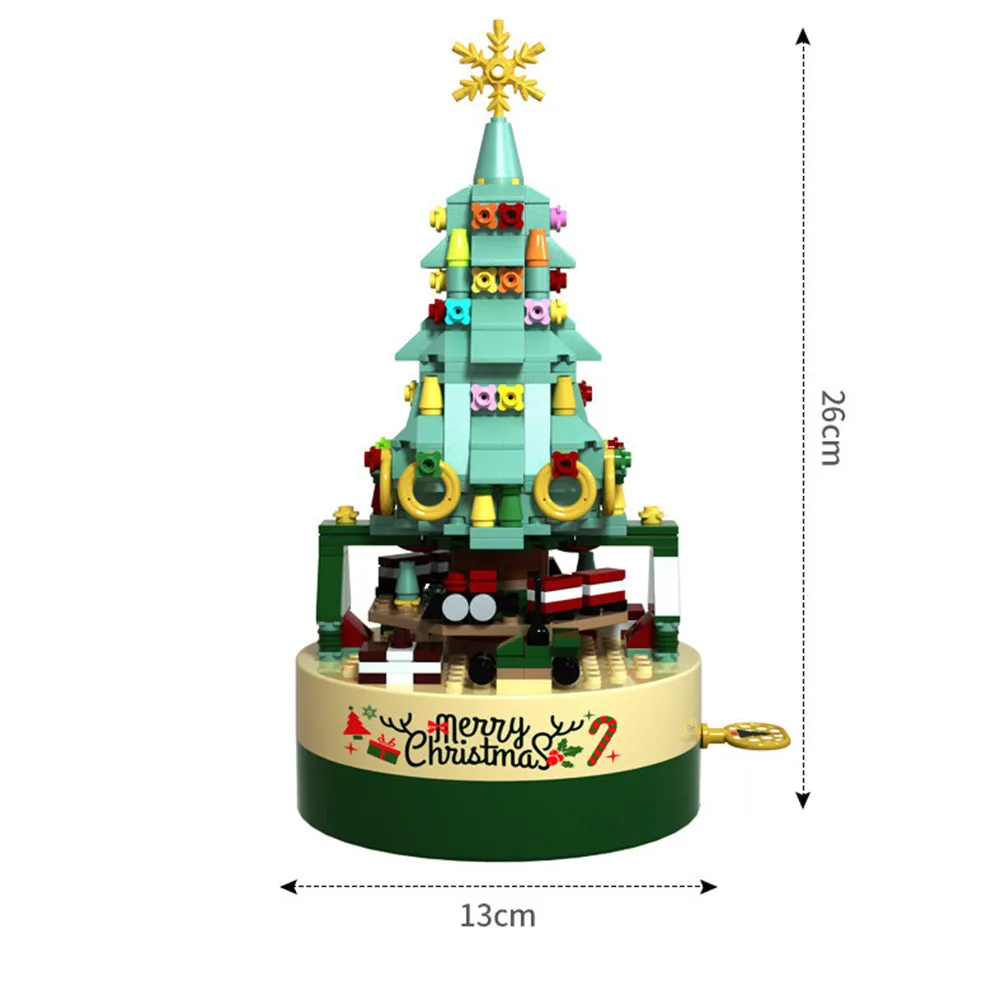 Christmas Tree DIY Building Block Music Box Toy Gift For Kids, TO0014