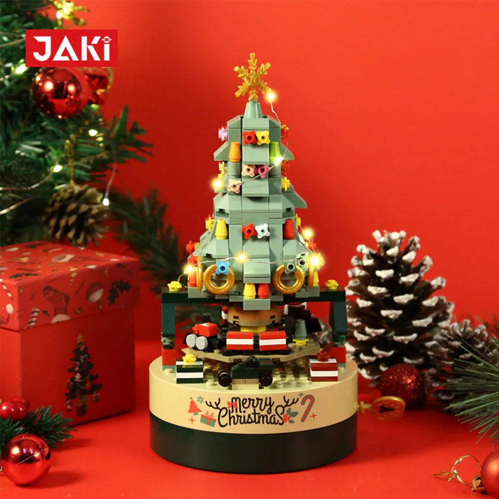 Christmas Tree DIY Building Block Music Box Toy Gift For Kids, TO0014