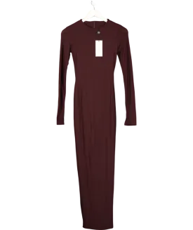 Club L Brown Wonder Bodycon Long Sleeve Maxi Dress UK 4