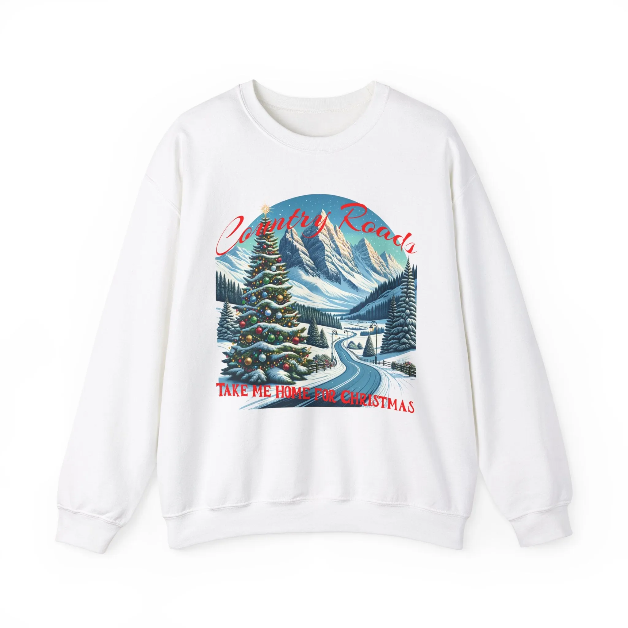 Country Road Christmas Journey Crewneck Sweatshirt, Country Music Sweater, Christmas Sweater