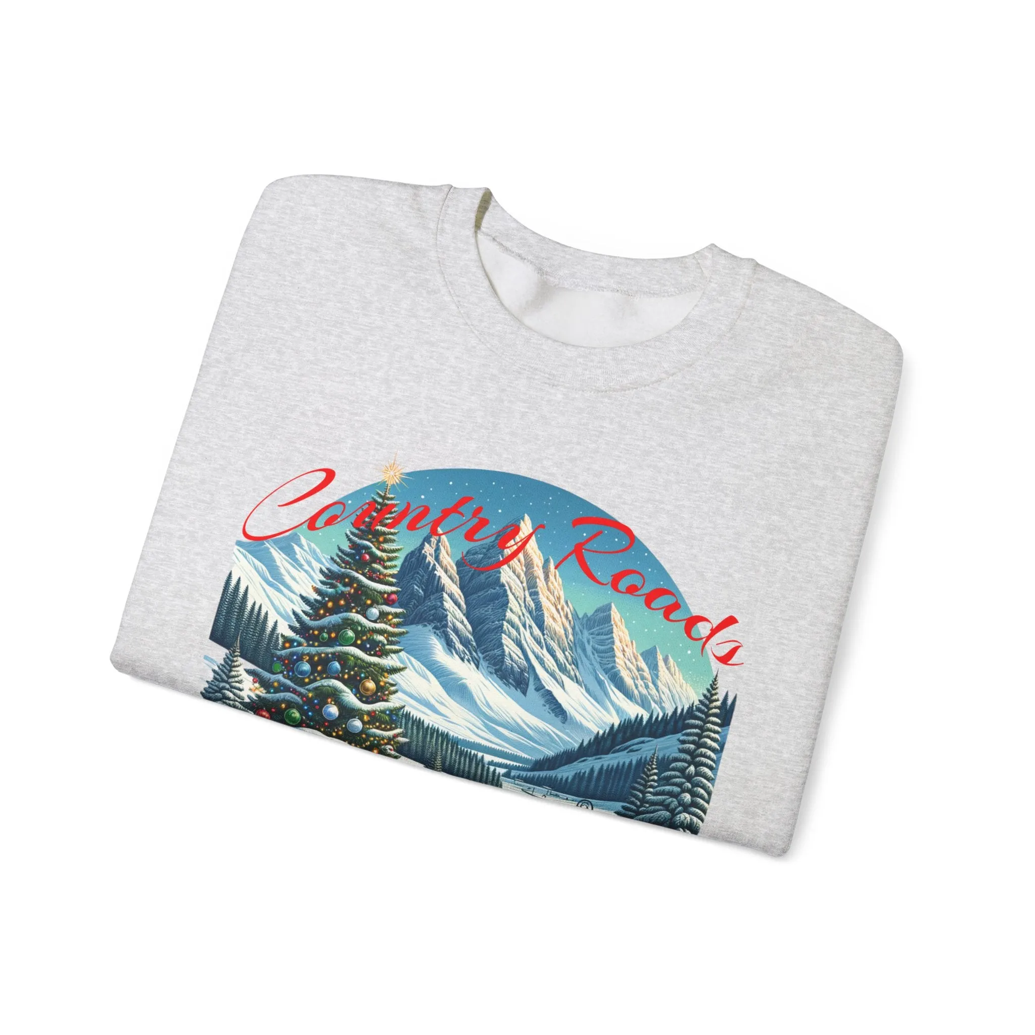 Country Road Christmas Journey Crewneck Sweatshirt, Country Music Sweater, Christmas Sweater