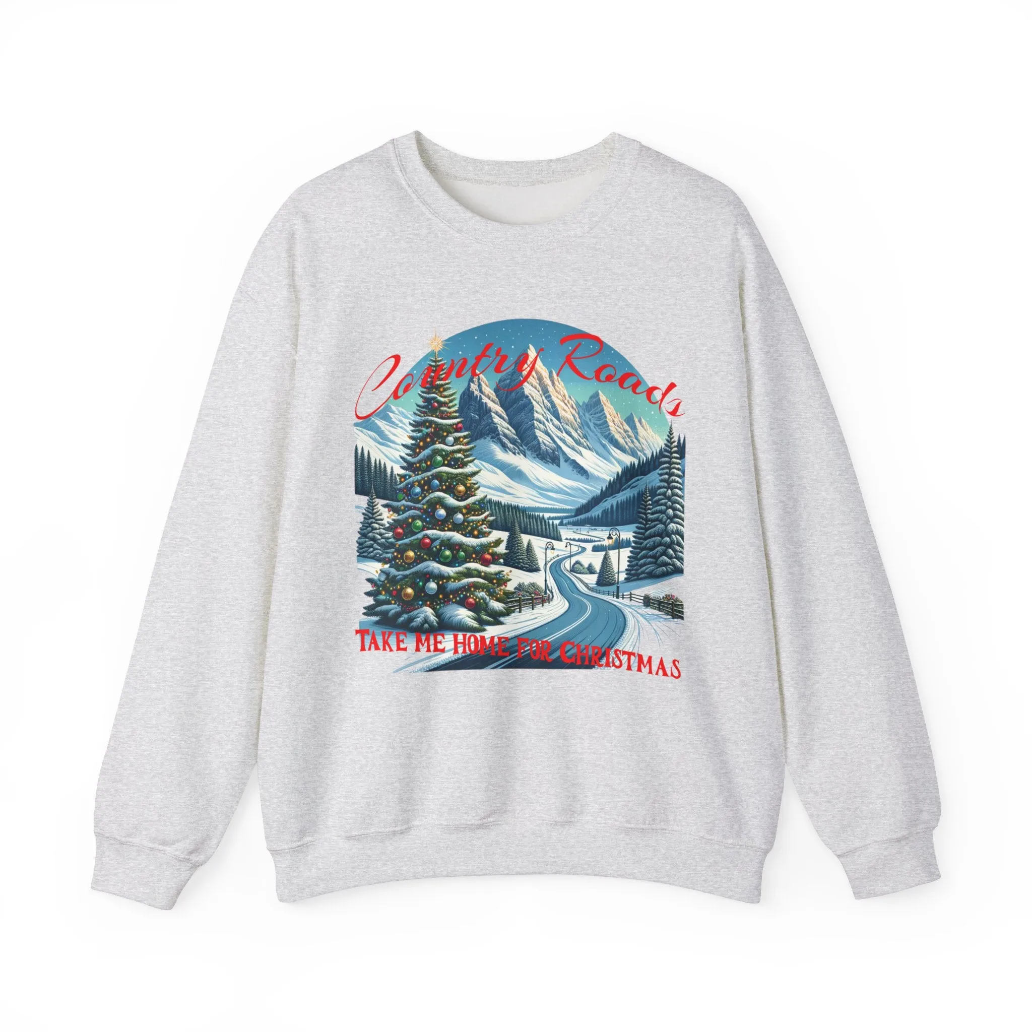 Country Road Christmas Journey Crewneck Sweatshirt, Country Music Sweater, Christmas Sweater