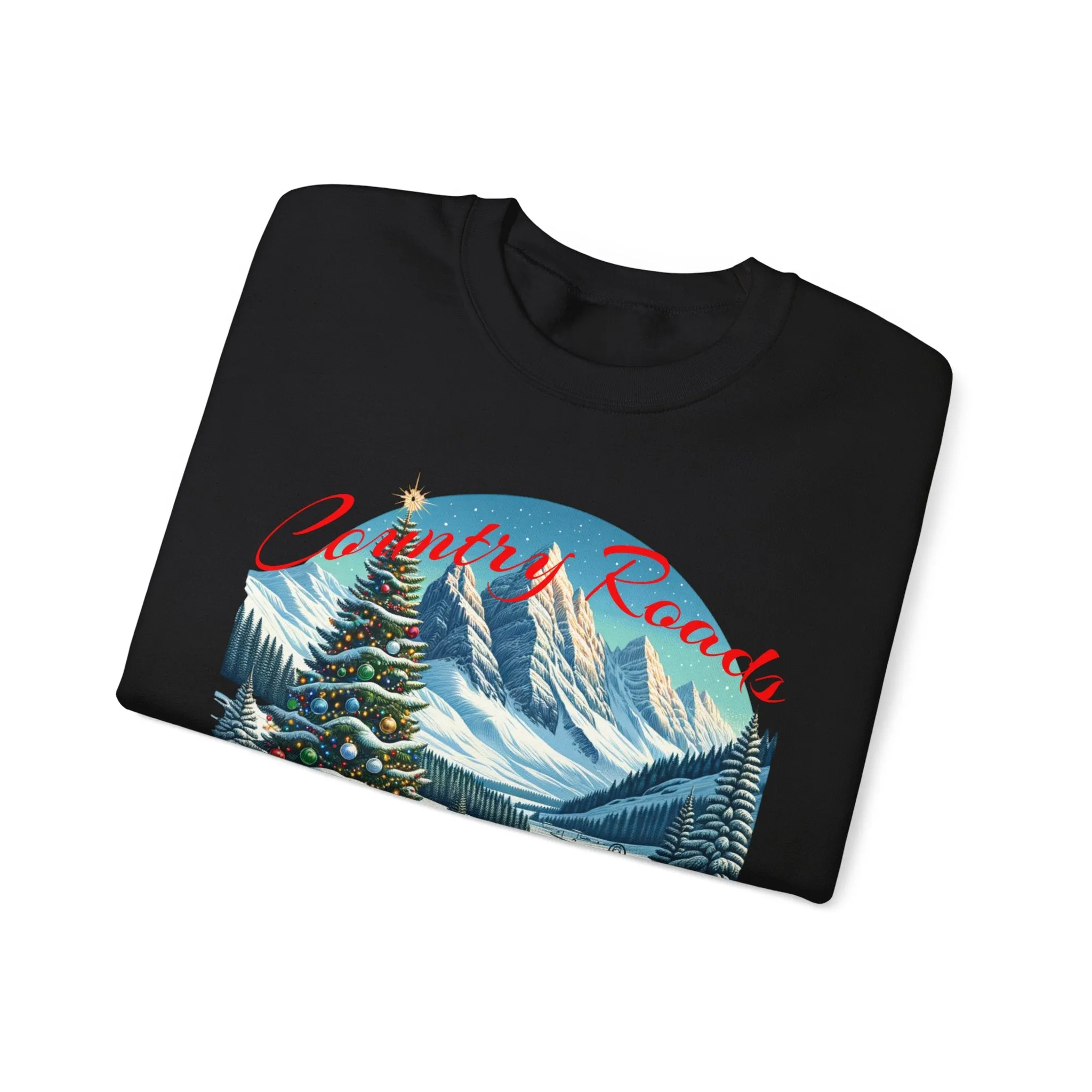 Country Road Christmas Journey Crewneck Sweatshirt, Country Music Sweater, Christmas Sweater