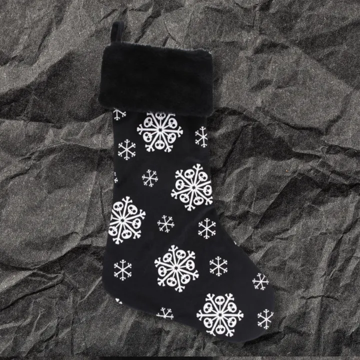 Creepy Skeleton Snowflake Christmas Stocking