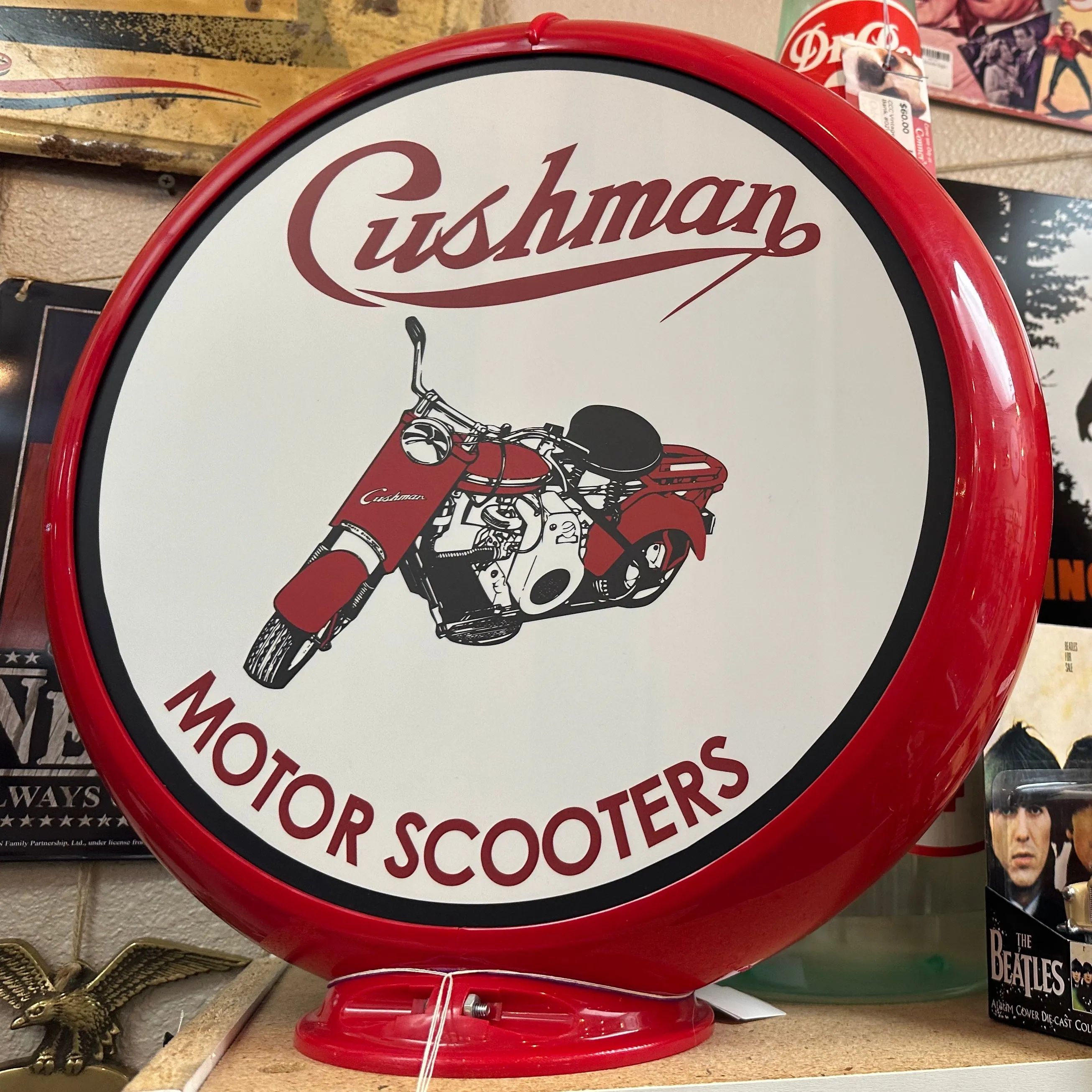 Cushman Motor Scooters Reproduction Poly Plastic Gas Pump Globe