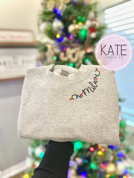 Custom Christmas Lights Crewneck
