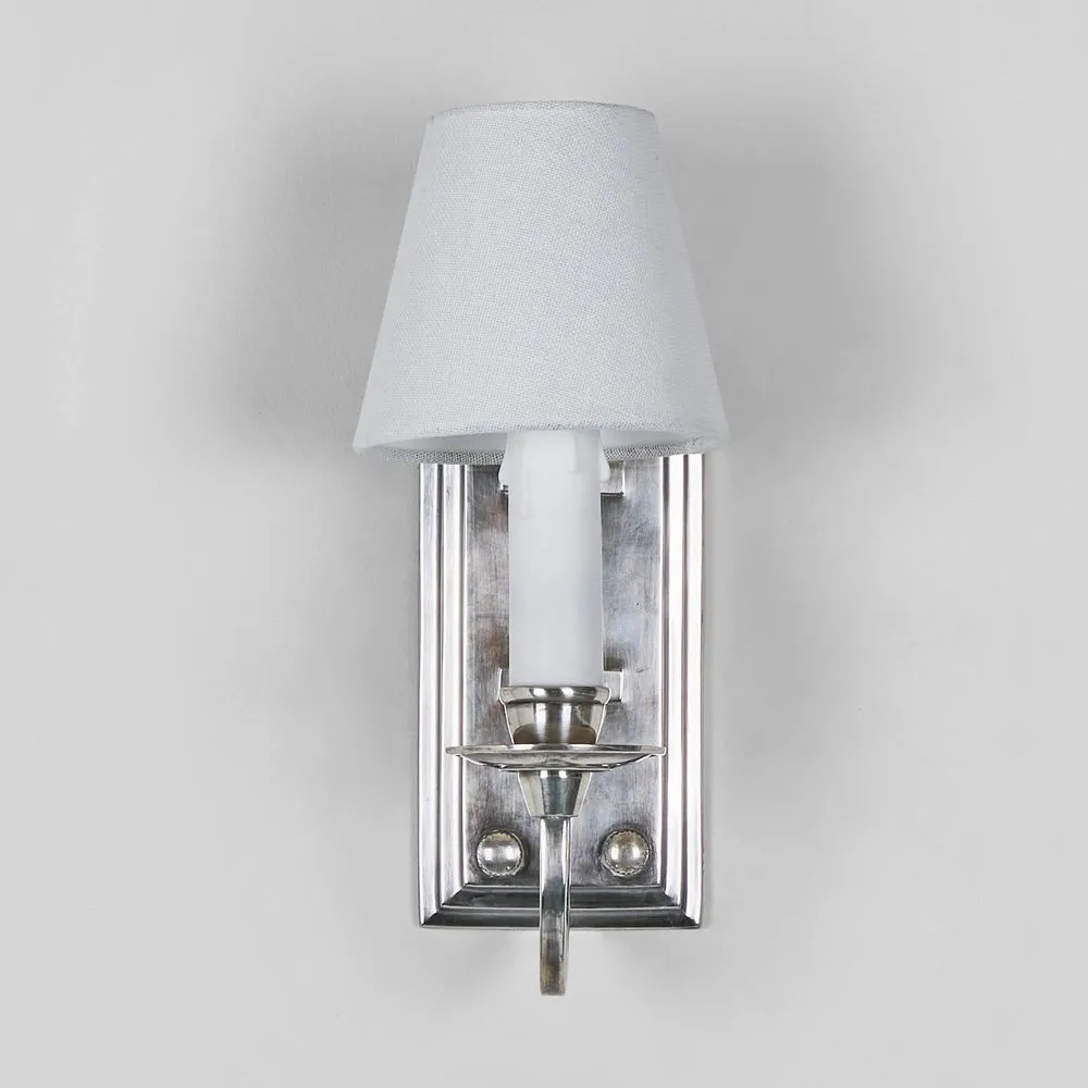 East Borne Sconce Base Antique Silver