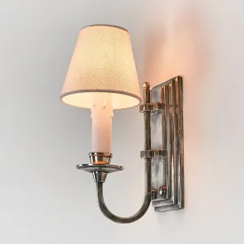 East Borne Sconce Base Antique Silver