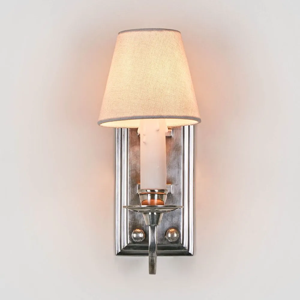 East Borne Sconce Base Antique Silver
