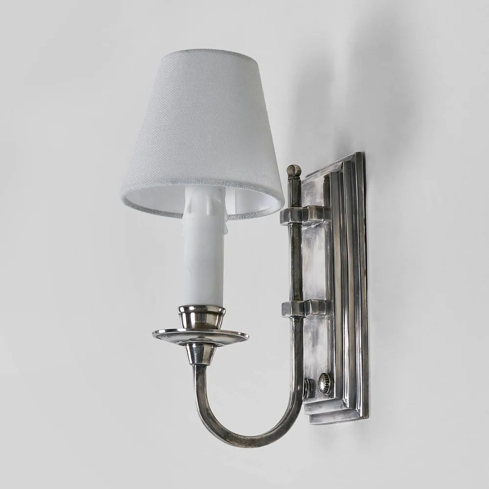 East Borne Sconce Base Antique Silver