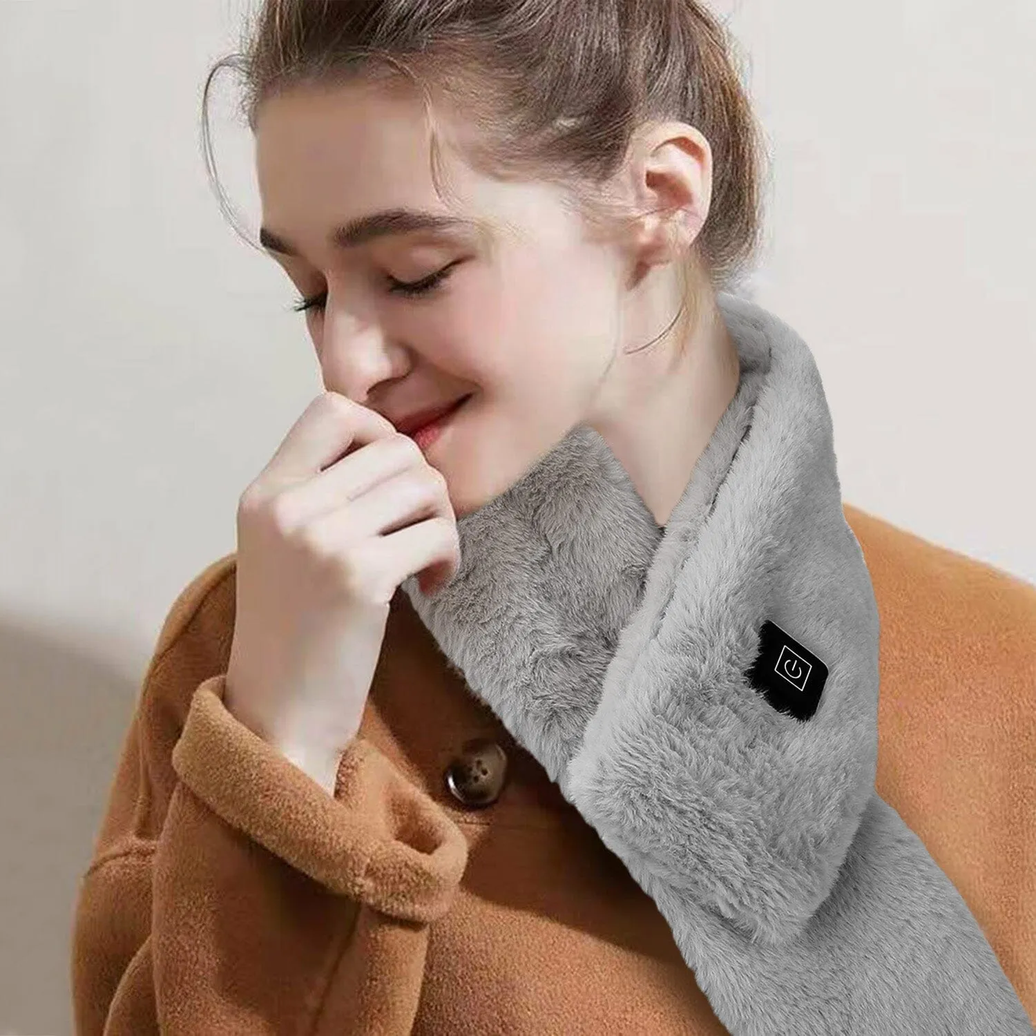 Electric Heated Scarf USB Heating Neck Shawl Soft Warm Scarves with 3 Heating Modes