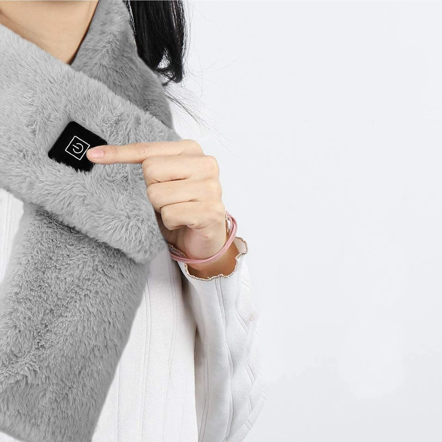 Electric Heated Scarf USB Heating Neck Shawl Soft Warm Scarves with 3 Heating Modes