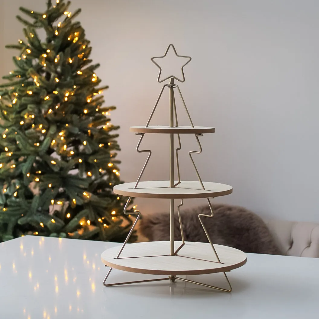 Gold Metal Christmas Tree Styling Stand