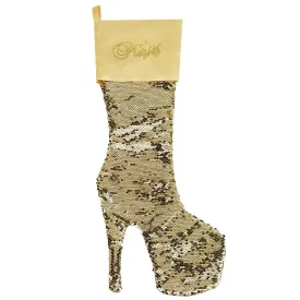 Gold Sequin Christmas Stocking