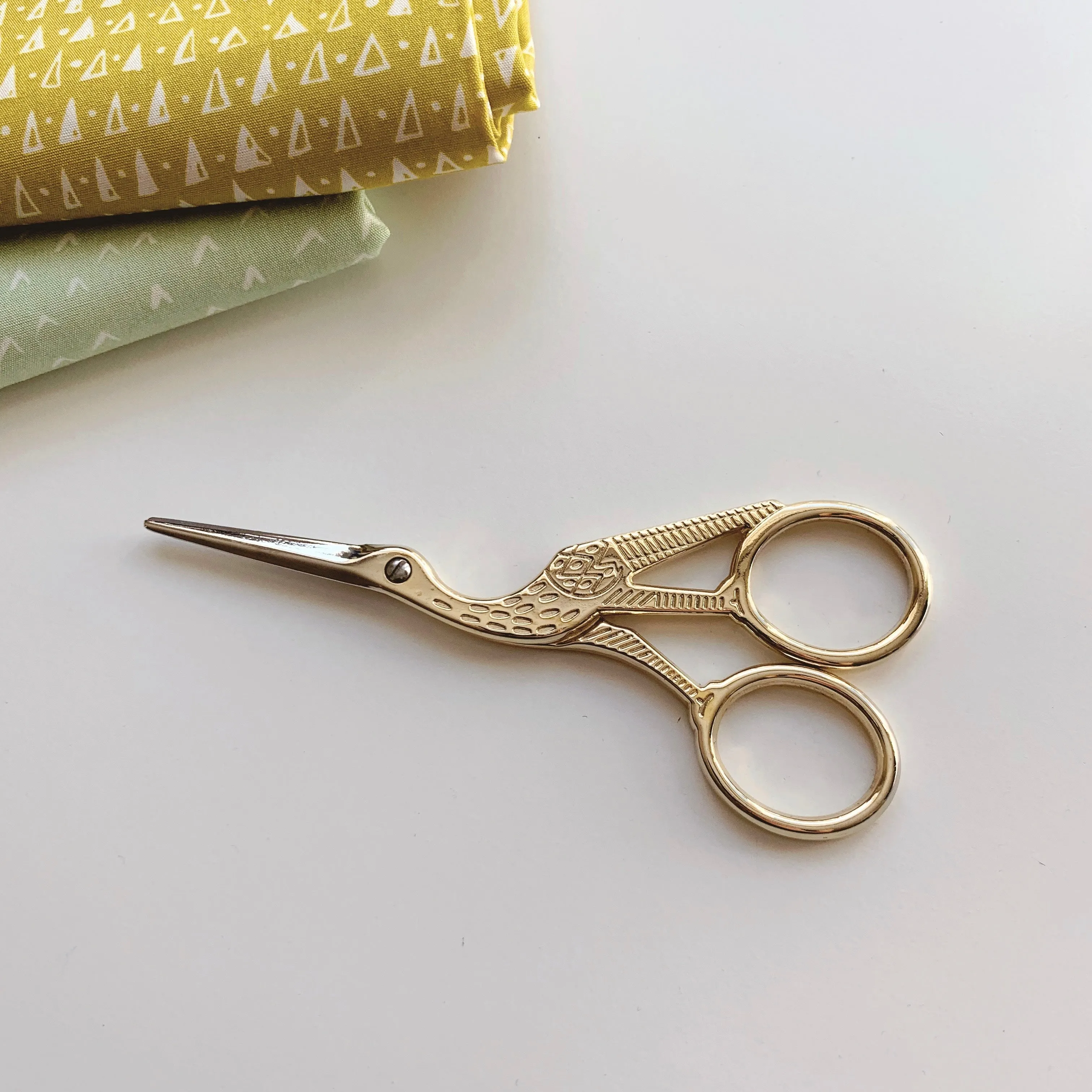 Gold Stork Antique Style Stainless Steel Embroidery Scissors 4.5"