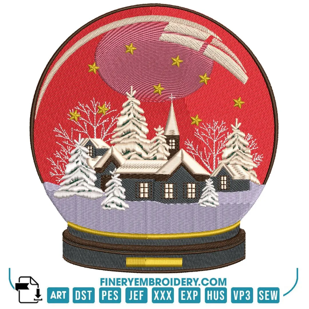 Holiday Decorations Embroidery Design Pack – 12 Festive designs - 3 Sizes