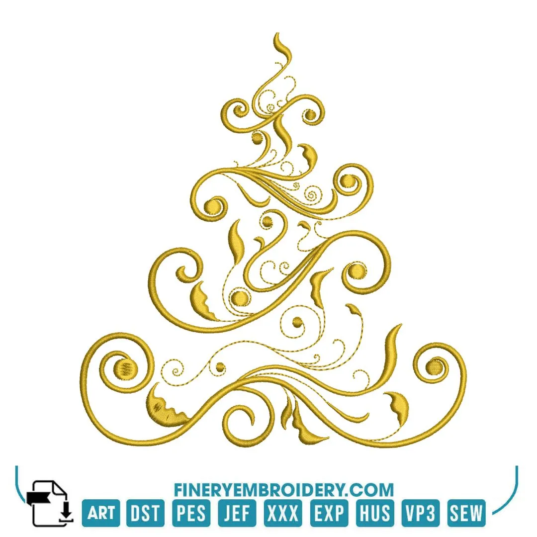 Holiday Decorations Embroidery Design Pack – 12 Festive designs - 3 Sizes