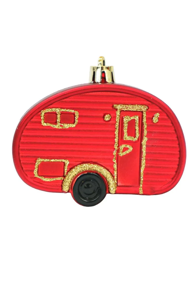 Landmark 2piece Hanging Car Shaped 7cm with Christmas Decor - Red (YRC23-8000)