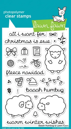 Lawn Fawn-Clear Stamps-Baaah Humbug