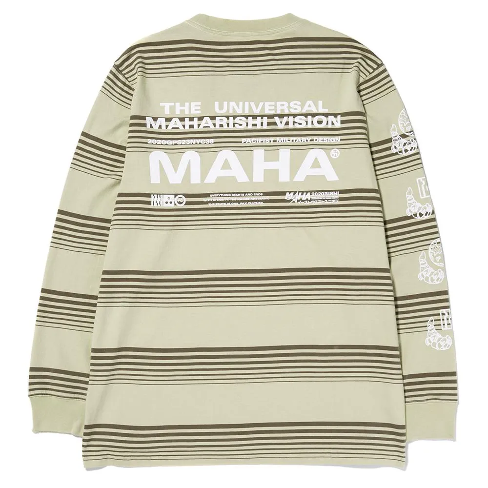 Maharishi Wavelength Organic Long Sleeve T-shirt / Aurora Olive