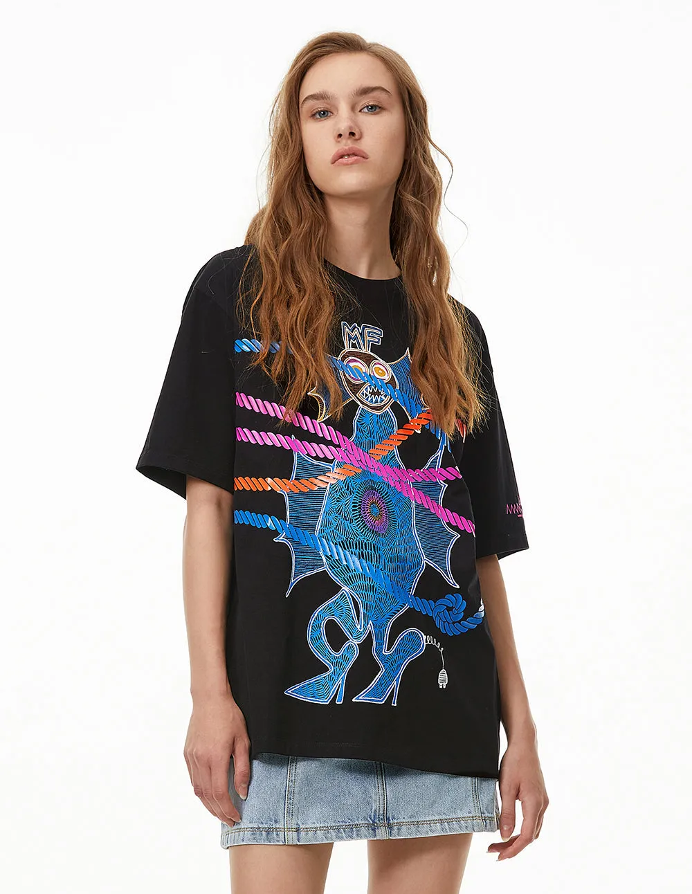 MARK FAST WOMEN PRINT ROUND NECK T-SHIRT