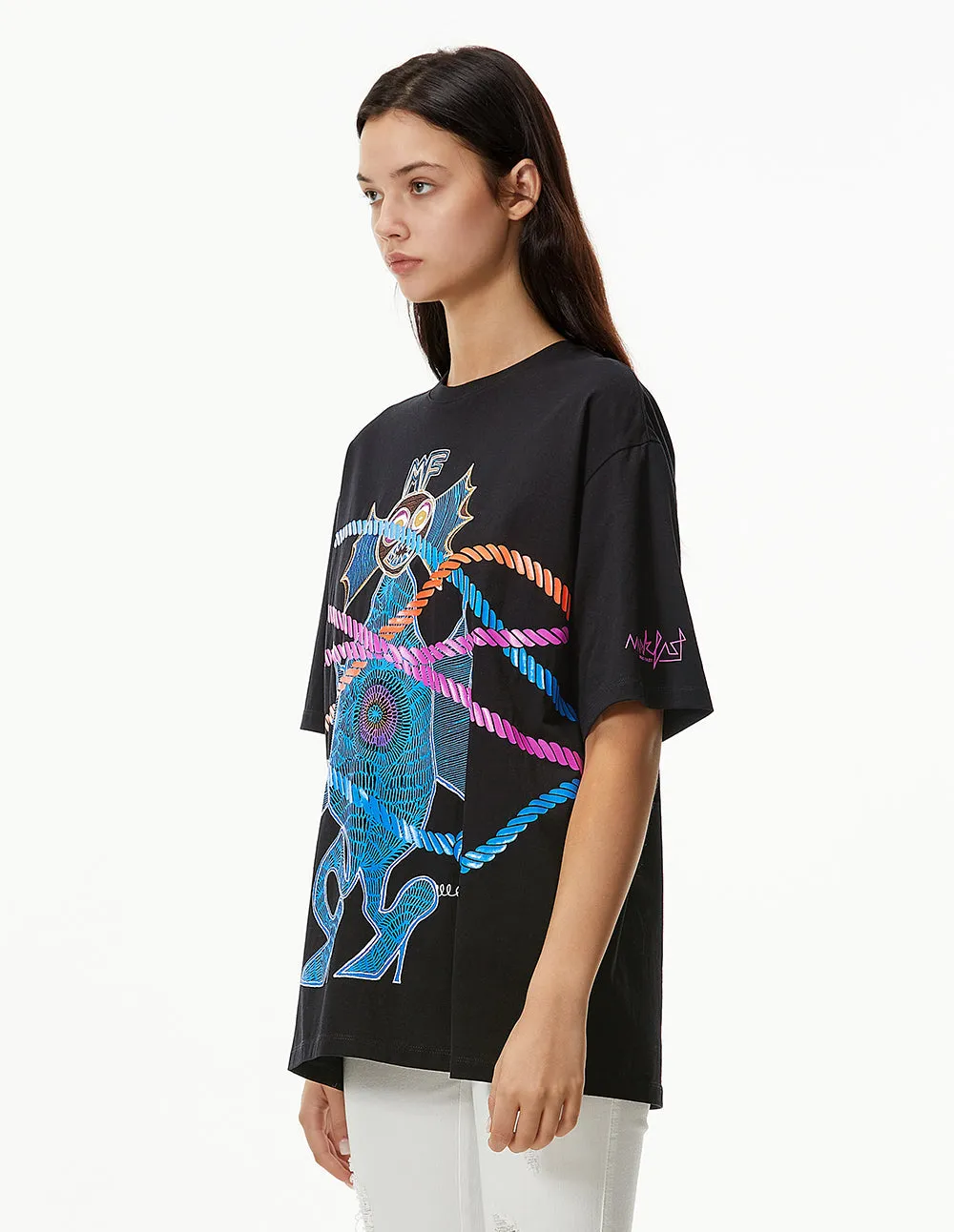 MARK FAST WOMEN PRINT ROUND NECK T-SHIRT