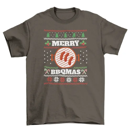 Merry BBQMas Christmas Ugly Sweater T-shirt