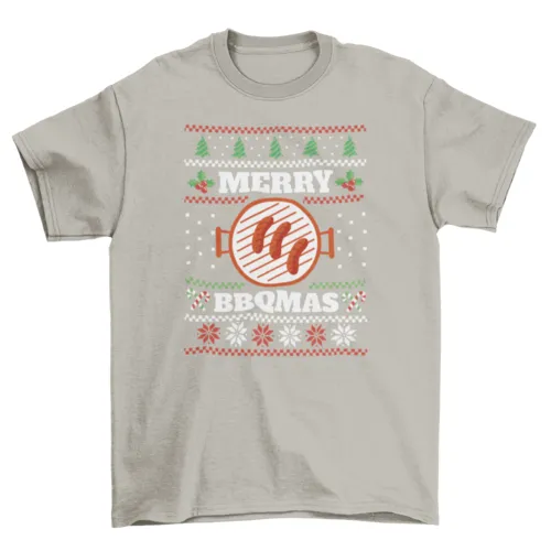 Merry BBQMas Christmas Ugly Sweater T-shirt