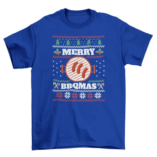 Merry BBQMas Christmas Ugly Sweater T-shirt