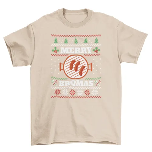 Merry BBQMas Christmas Ugly Sweater T-shirt