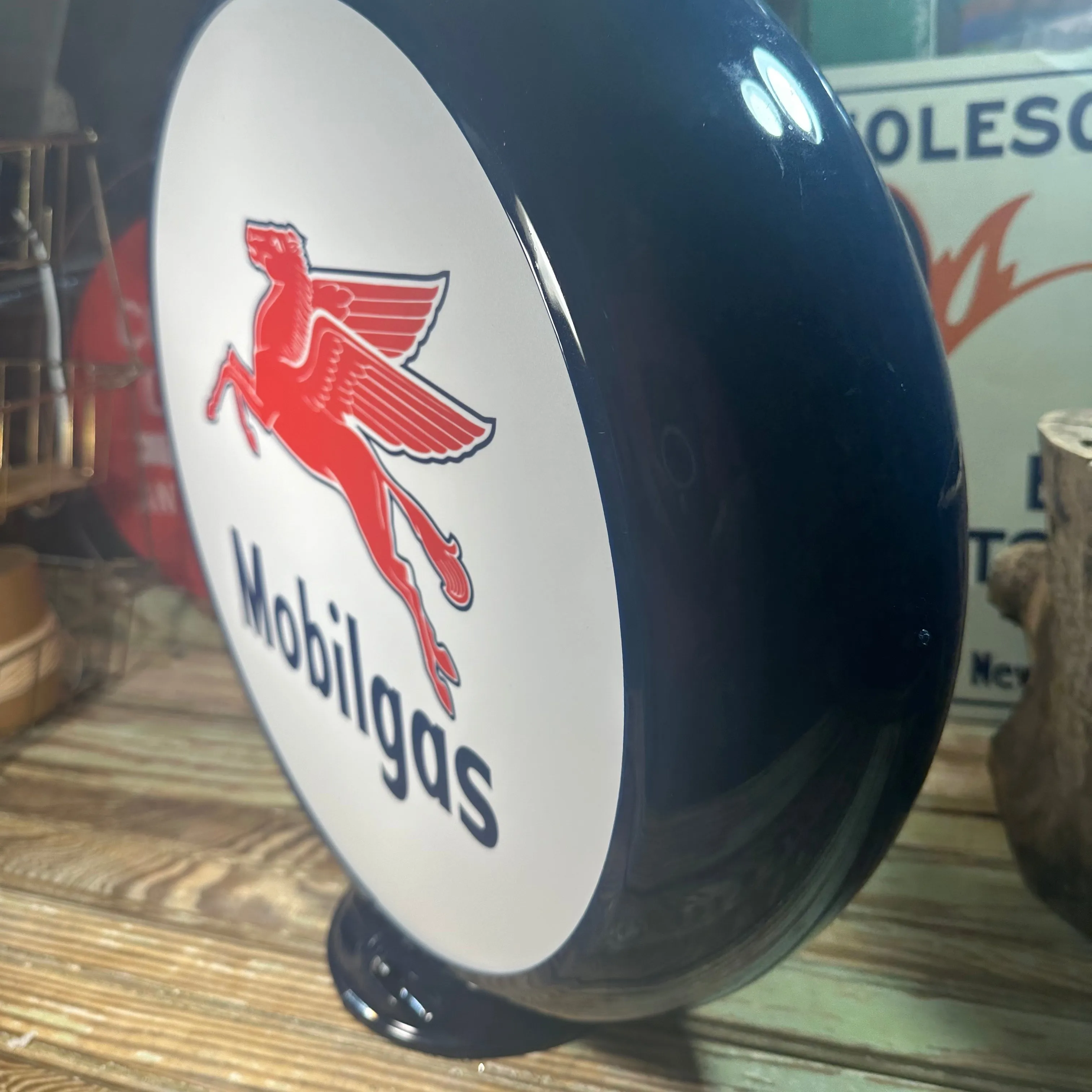 Mobilgas Reproduction Poly Plastic Gas Pump Globe